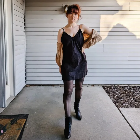 white christmas dresses Classic Slip Dress Black – Rhythm US